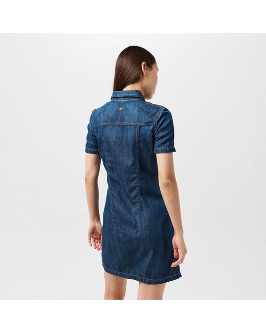 DIESEL Blue Short Sleeve Dress Shirt