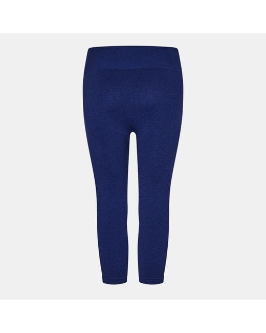 Usa Pro Blue Seamless Capri Cropped Leggings