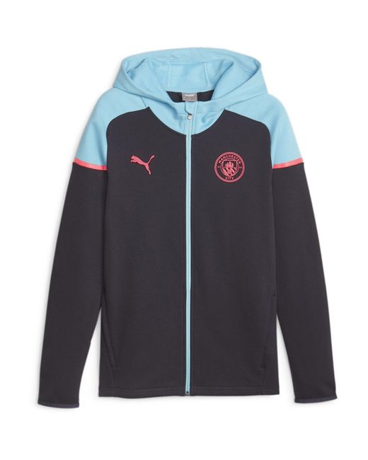 PUMA Blue Mcfc Casuals Hooded Jkt Hoody for men