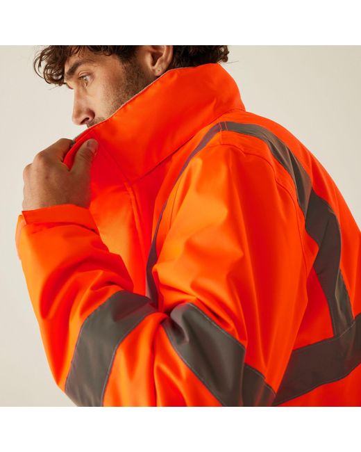 Regatta Orange Hi-Vis Pro Dover Parka for men