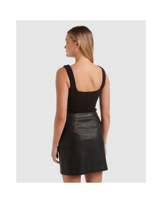 Forever New Black Sydnie Strap Corset Tank