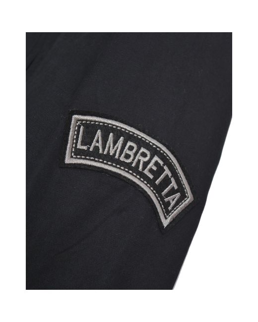 Lambretta Black Shower Resistant Parka for men