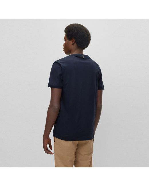 Boss Blue Tessler 150 Cotton Short Sleeve Slim Fit T-Shirt for men