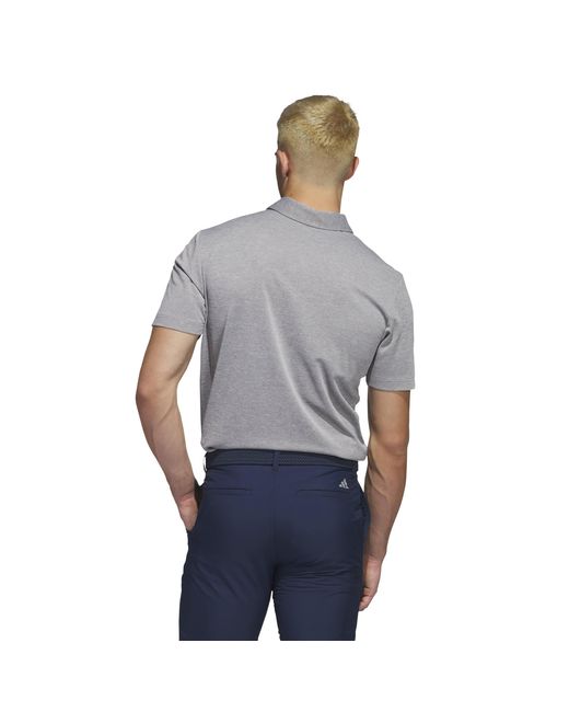 Adidas Gray S Heather Polo Shirt Short Sleeve Grey L for men