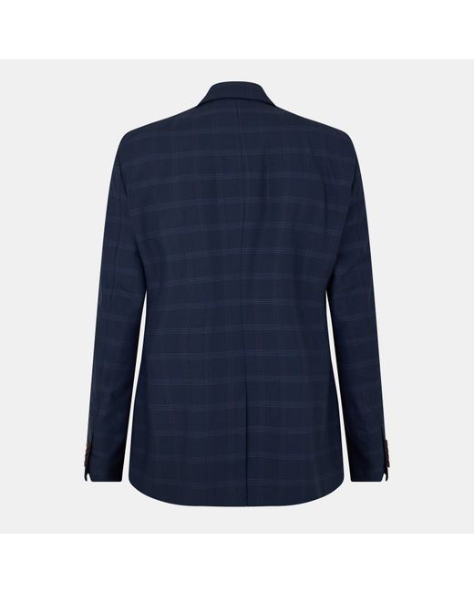 Ted Baker Blue Rust Check Suit Jacket for men