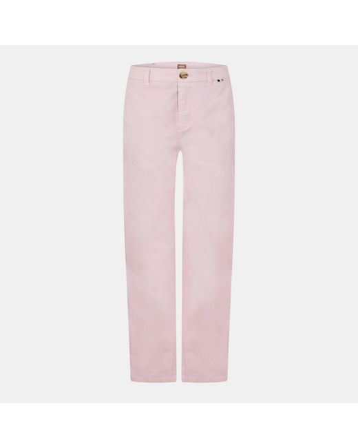 Boss Pink Tachini2 Chino Trousers, Chino Style