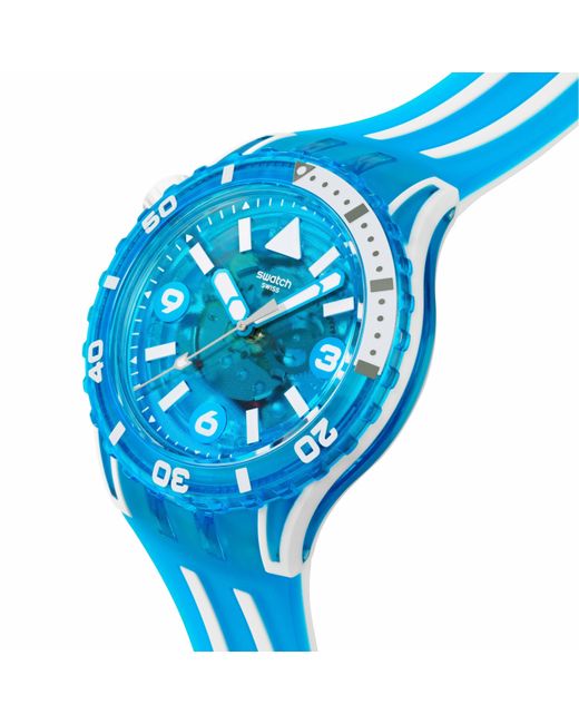 Swatch Blue Scubaqua Water Resistant Analogue Quartz Watch