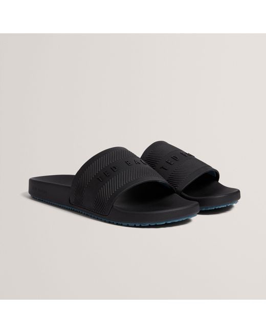 Ted Baker Black Pool Sliders for men