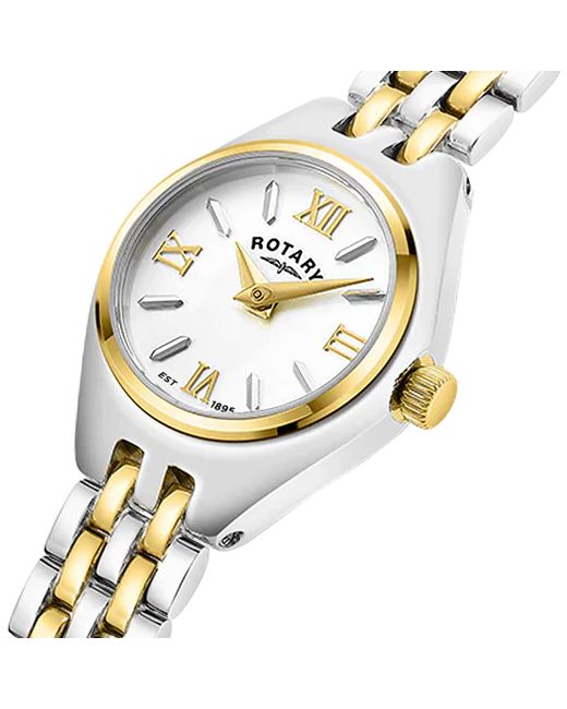 Rotary Metallic Ladies Cocktail Two Tone Ss Bracelet Watch