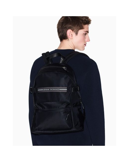 ARMANI EXCHANGE Black Backpack for men