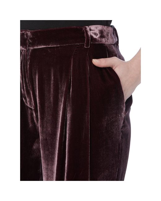 MICHAEL Michael Kors Purple Straight Leg Velvet Pants