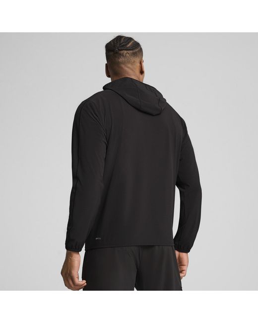 PUMA Black Flex Woven Tracksuit Top for men