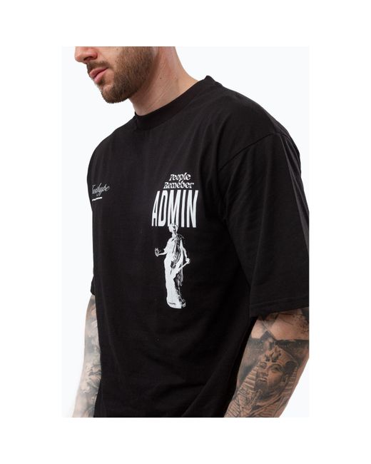Hype Black Regular Fit T-Shirt for men