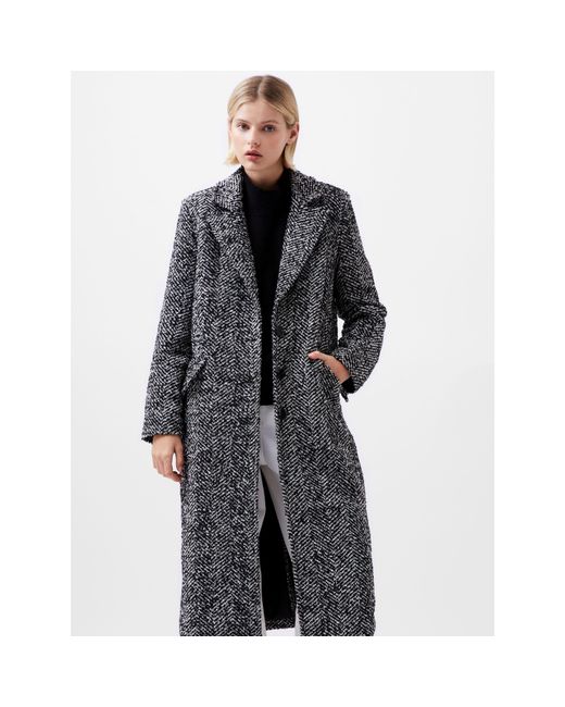 French Connection Multicolor Chantelle Tailored Overcoat