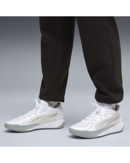 PUMA White Stewie 4 Basketball Trainers
