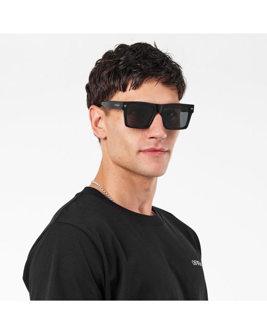 Off-White c/o Virgil Abloh Gray Uv Protection Round Sunglasses