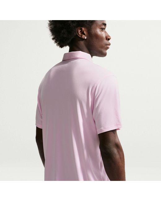 Nike Pink Short Sleeve Performance Polo Shirt for men
