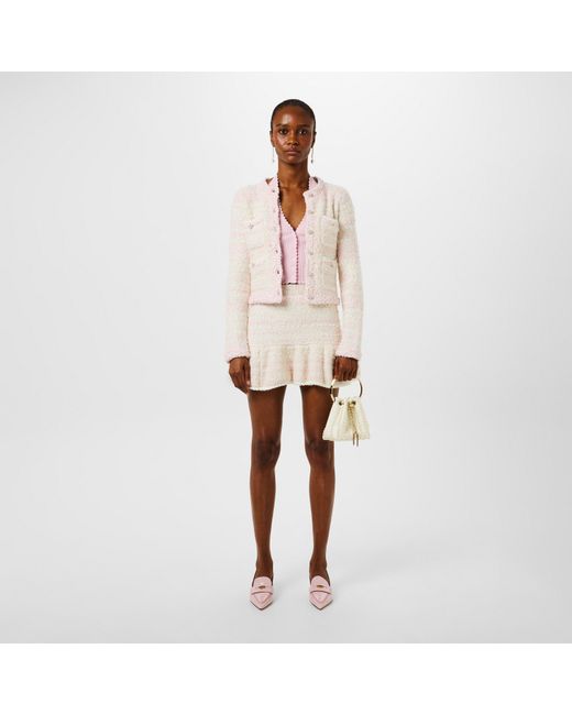 LoveShackFancy White Velman Mini Skirt