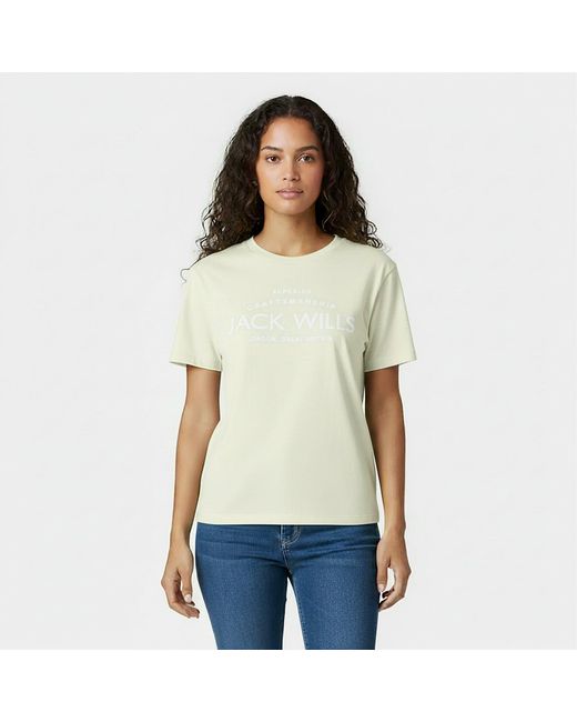 Jack Wills White Forstal Boyfriend T-Shirt Ladies