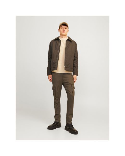 Jack & Jones Brown Paul Cargo Trousers for men