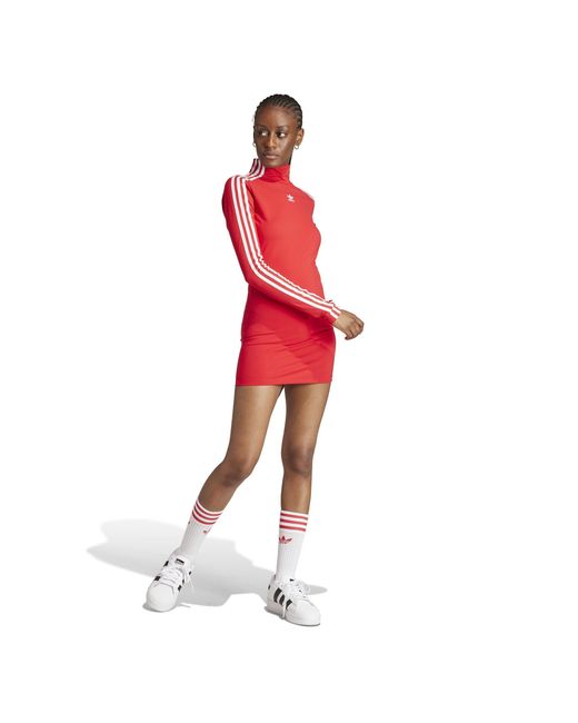 Adidas Originals Red Tight Cut Out Dress