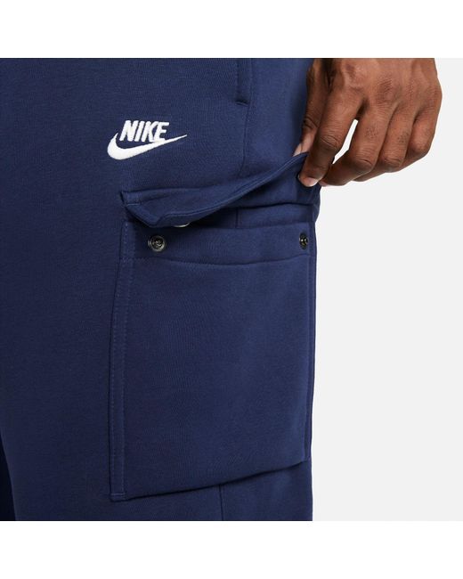 Nike Blue Sportswear Club Fleece Cargo Pants for men