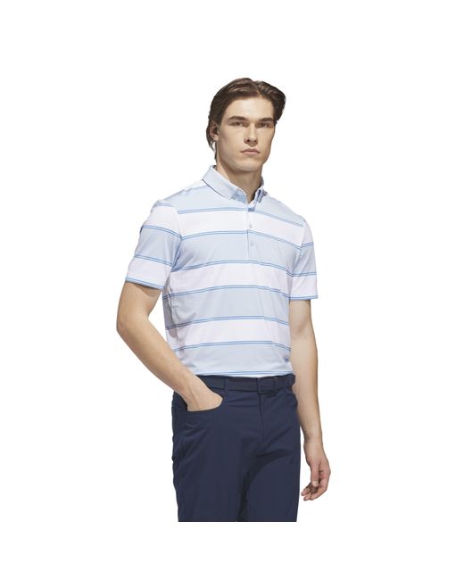 Adidas Blue Short Sleeve Performance Polo Shirt for men