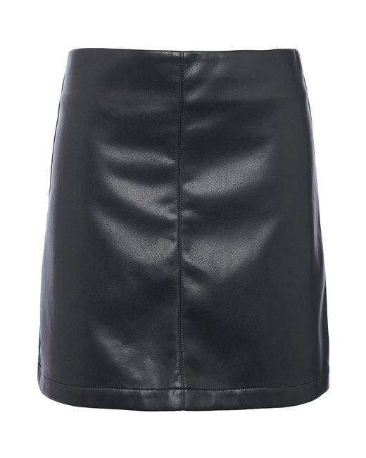 Barbour White Peyton Faux-Leather Mini Skirt