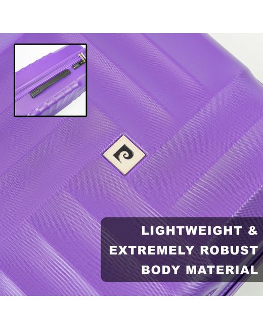 Pierre Cardin Purple Soleil 30-Inch Hard Shell Luggage Suitcase