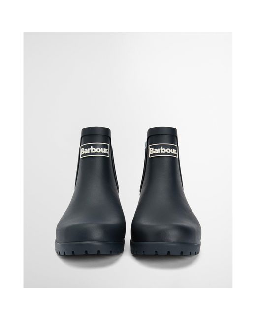 Barbour Blue Wilton Chelsea Wellington Boots