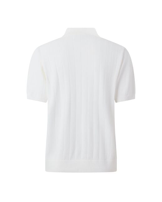 Lacoste White Ribbd Sspolo Sn64 for men