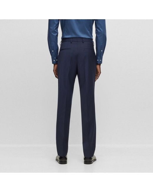 Boss Blue H Leon Straight Leg Trousers for men