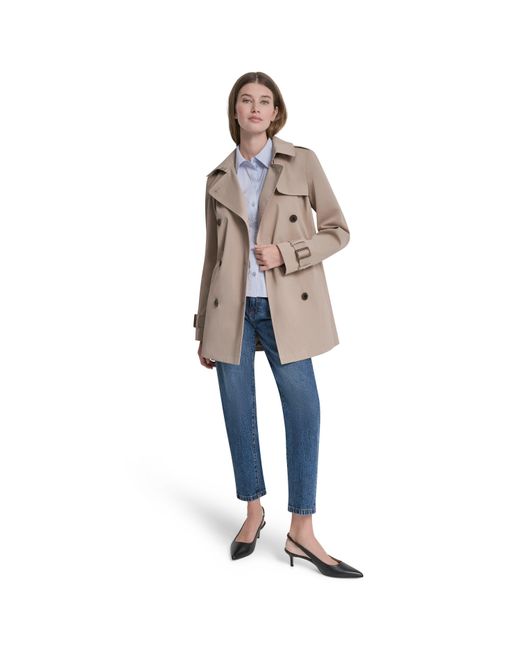 DKNY Blue Trench Coat
