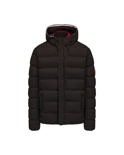 Loyalti Black Phantom Hooded Long Sleeve Synthetic Fill Short Puffer Jacket for men