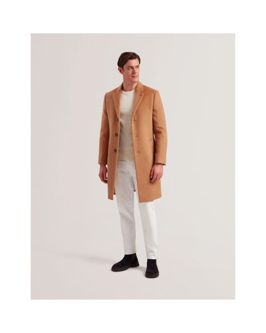Ted Baker Brown City Overcoat for men