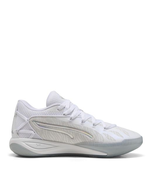 PUMA White Stewie 4 Basketball Trainers