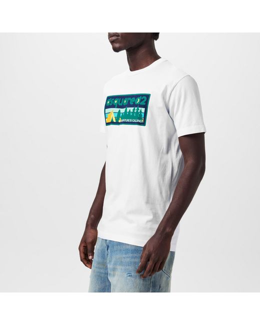 DSquared² White Cool Fit T-Shirt for men