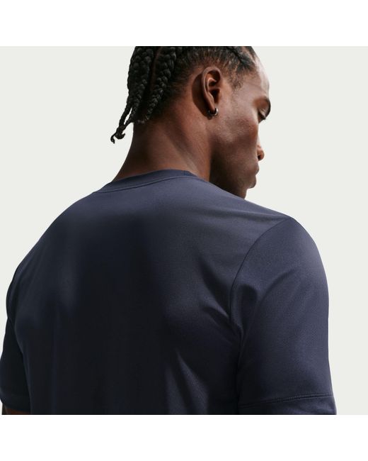 Nike Blue Flex Short Sleeve Performance Gym Top for men