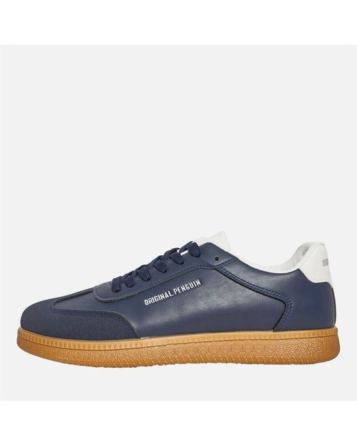 Original Penguin Blue Salsa Court Trainers for men