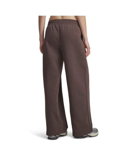 Under Armour Brown Rival Pleated Fleece Joggers