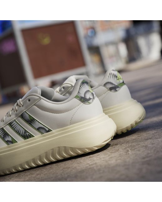 Adidas Natural Grand Court Platform Shoes