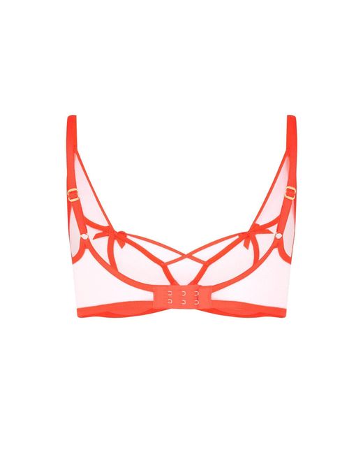 Agent Provocateur Blue Zella Plunge Underwired Bra