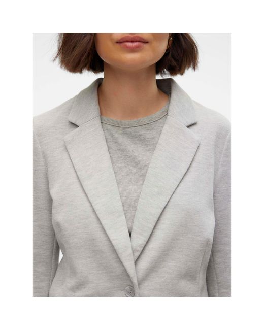 Vero Moda Gray Julia Ls Blazer