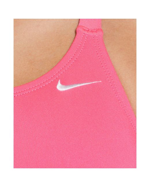 Nike Pink Hydrastrong Solid Fastback One Piece