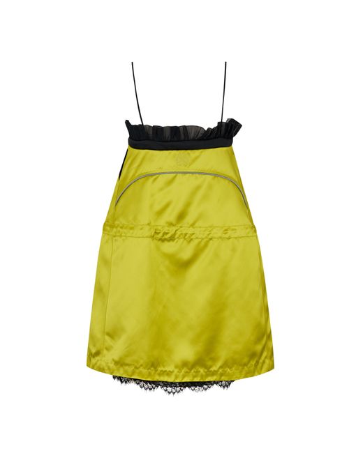 Off-White c/o Virgil Abloh Yellow Streamlined Contemporary Mini Dress