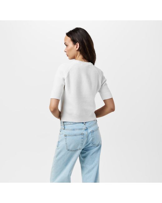 French Connection White Lily Mozart Crew Neck Jumper