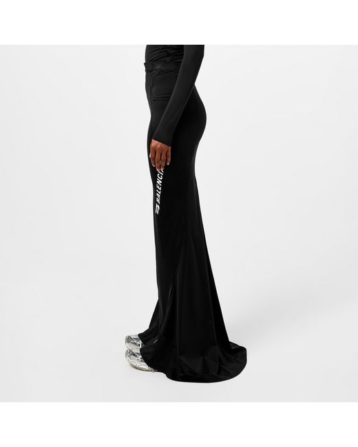 Balenciaga Black Sporty B Activewear Mermaid Skirt