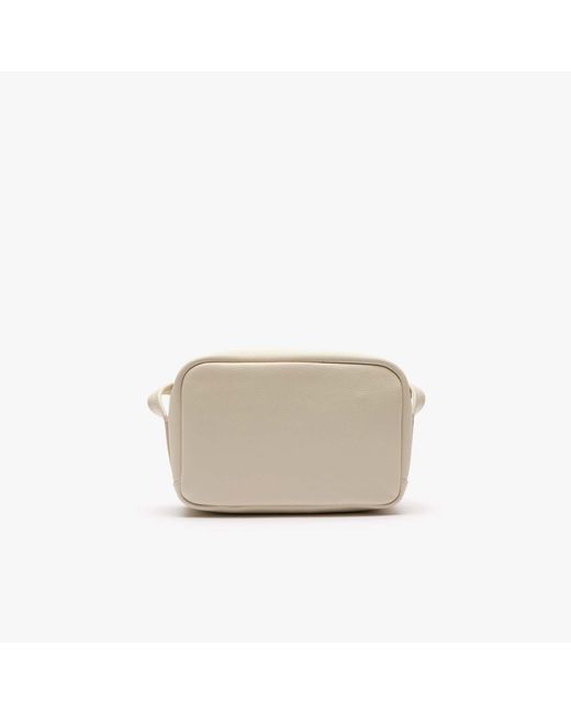 Lacoste Natural City Court Grain Leather Shoulder Bag