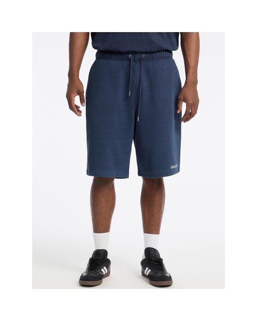 Guess Blue Jeans Logo Embroidered Shorts for men