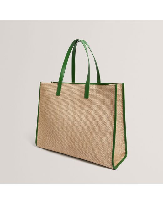 Ted Baker Natural Raffia Large Icon Bag